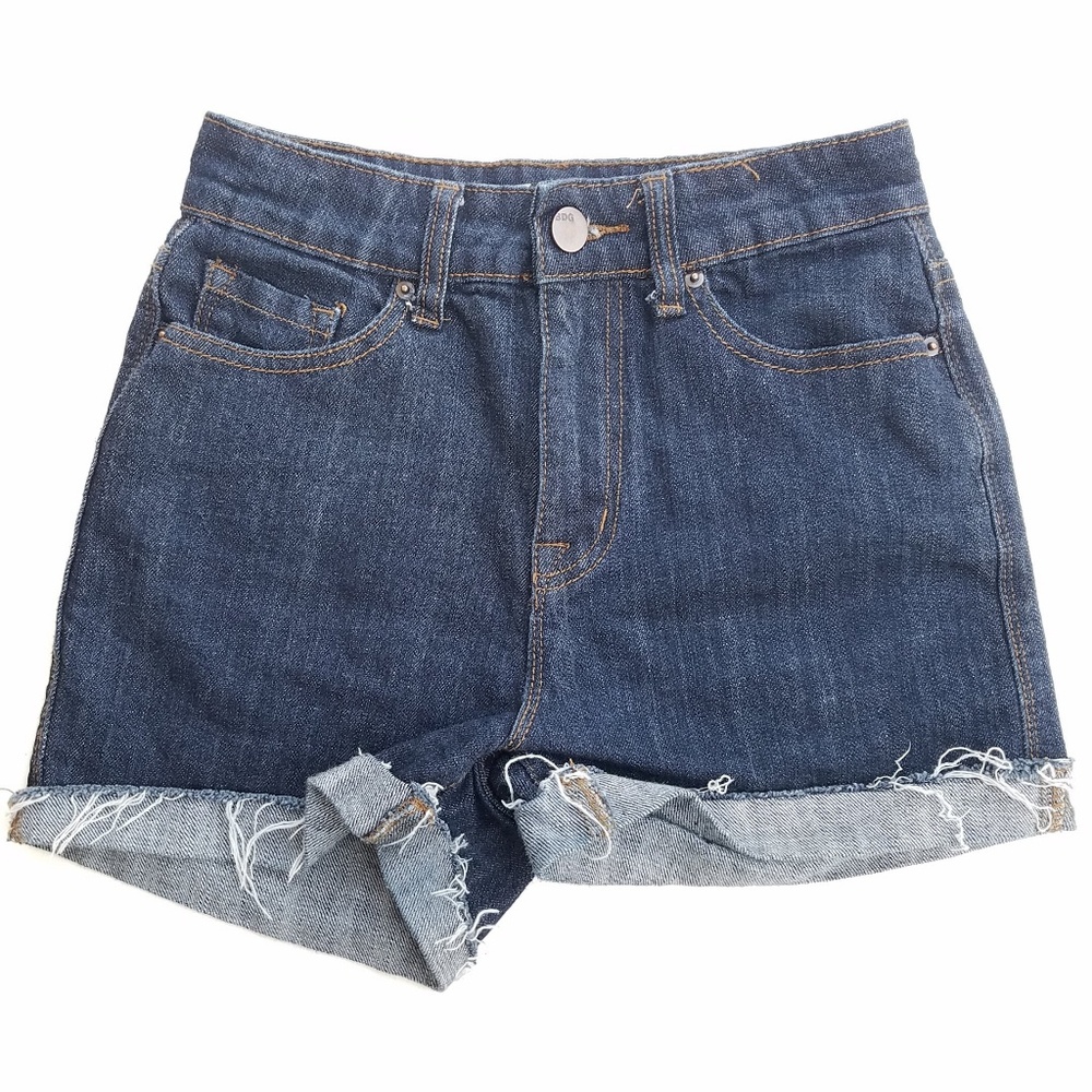 BDG | High Rise Dark wash cut off jean short folded hem 26 - Picture 1 of 5
